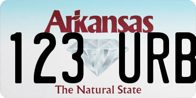 AR license plate 123URB