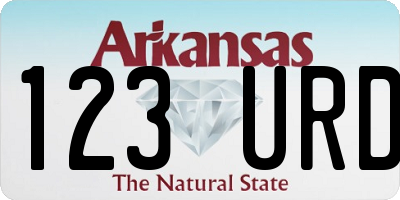 AR license plate 123URD