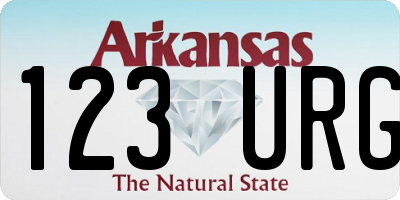 AR license plate 123URG