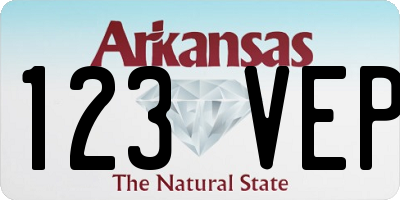 AR license plate 123VEP