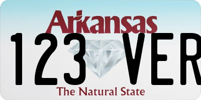 AR license plate 123VER