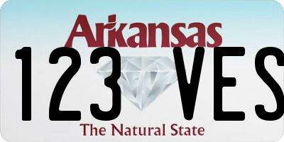 AR license plate 123VES