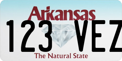 AR license plate 123VEZ