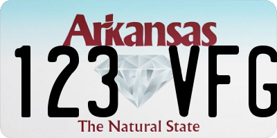 AR license plate 123VFG