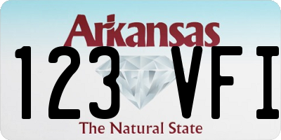 AR license plate 123VFI