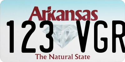 AR license plate 123VGR