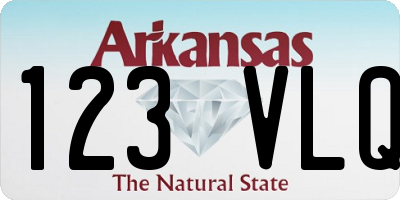 AR license plate 123VLQ