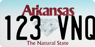AR license plate 123VNQ