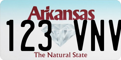 AR license plate 123VNV