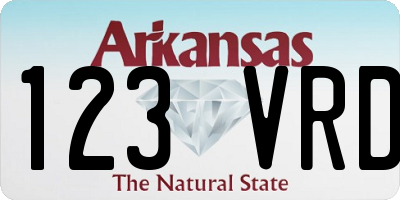 AR license plate 123VRD