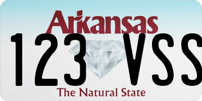 AR license plate 123VSS