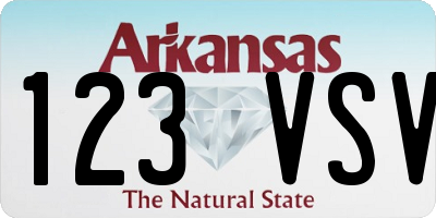 AR license plate 123VSV