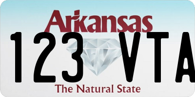 AR license plate 123VTA