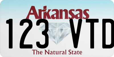 AR license plate 123VTD