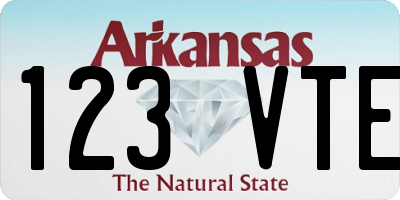 AR license plate 123VTE