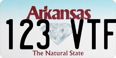 AR license plate 123VTF