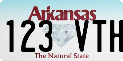 AR license plate 123VTH