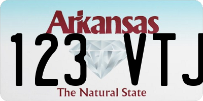 AR license plate 123VTJ