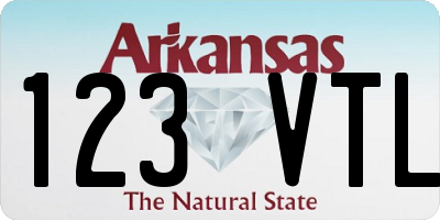AR license plate 123VTL