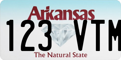 AR license plate 123VTM