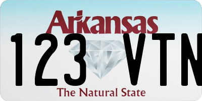 AR license plate 123VTN