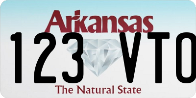 AR license plate 123VTO