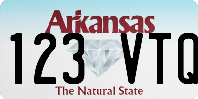 AR license plate 123VTQ