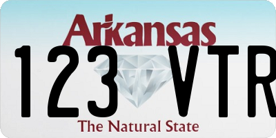 AR license plate 123VTR
