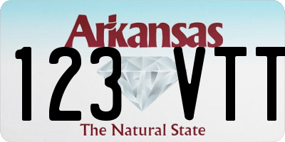AR license plate 123VTT