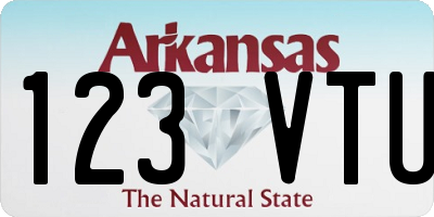 AR license plate 123VTU