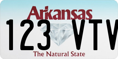 AR license plate 123VTV