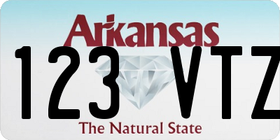 AR license plate 123VTZ