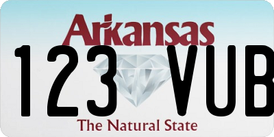 AR license plate 123VUB