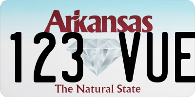 AR license plate 123VUE