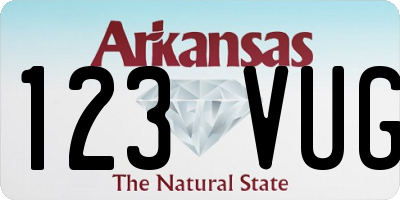 AR license plate 123VUG
