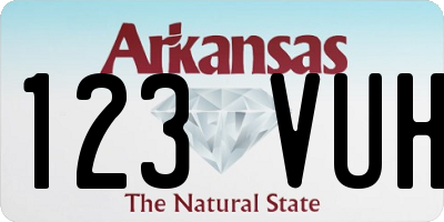 AR license plate 123VUH