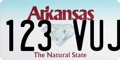 AR license plate 123VUJ