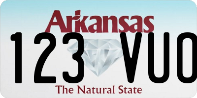 AR license plate 123VUO