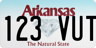 AR license plate 123VUT