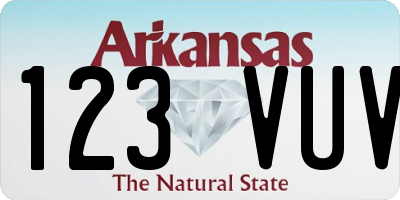 AR license plate 123VUV