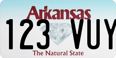 AR license plate 123VUY