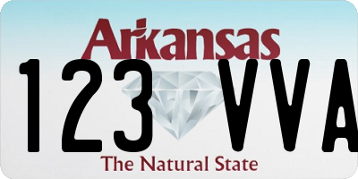 AR license plate 123VVA