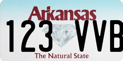 AR license plate 123VVB