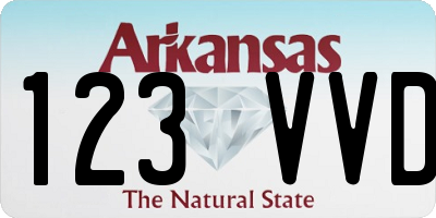 AR license plate 123VVD