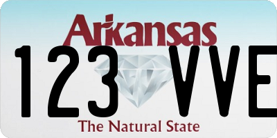 AR license plate 123VVE