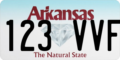 AR license plate 123VVF