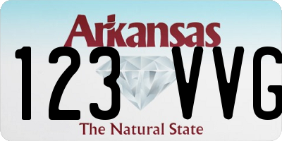AR license plate 123VVG