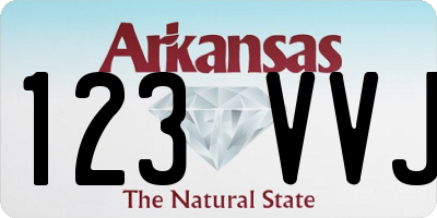 AR license plate 123VVJ