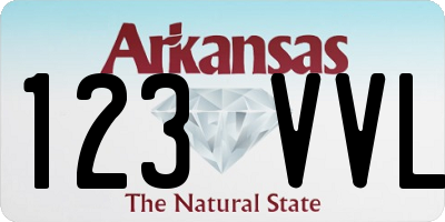 AR license plate 123VVL
