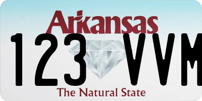 AR license plate 123VVM